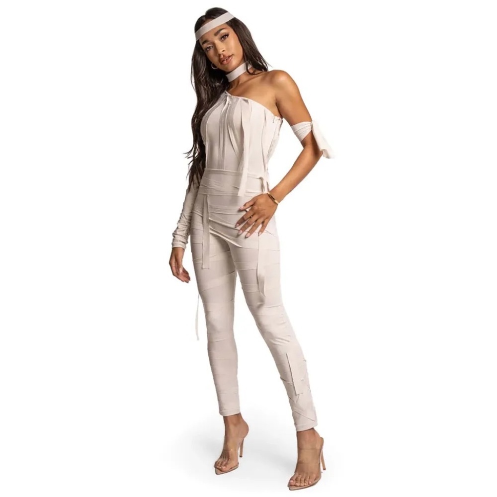Tipsy Elves Mummy Jumpsuit Costume - size L